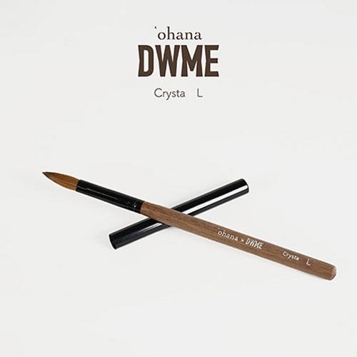 ohana×DWME スカルプチュアブラシ Crysta L(結晶 L) 【アクリル樹脂 筆 毛はらい スカルプ用  コリンスキーの板毛】