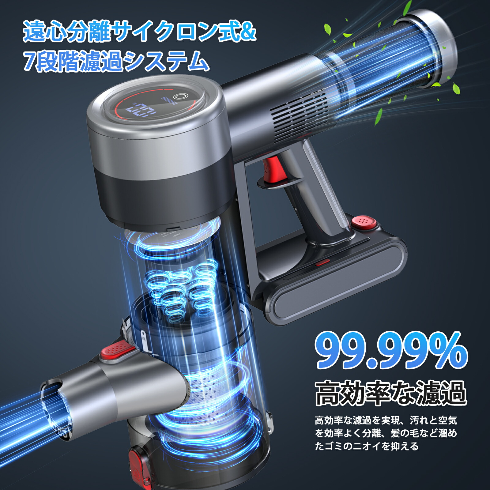 掃除機【楽天12連冠達成！吸引力完全進化85Kpa超強力!革新版グリーン