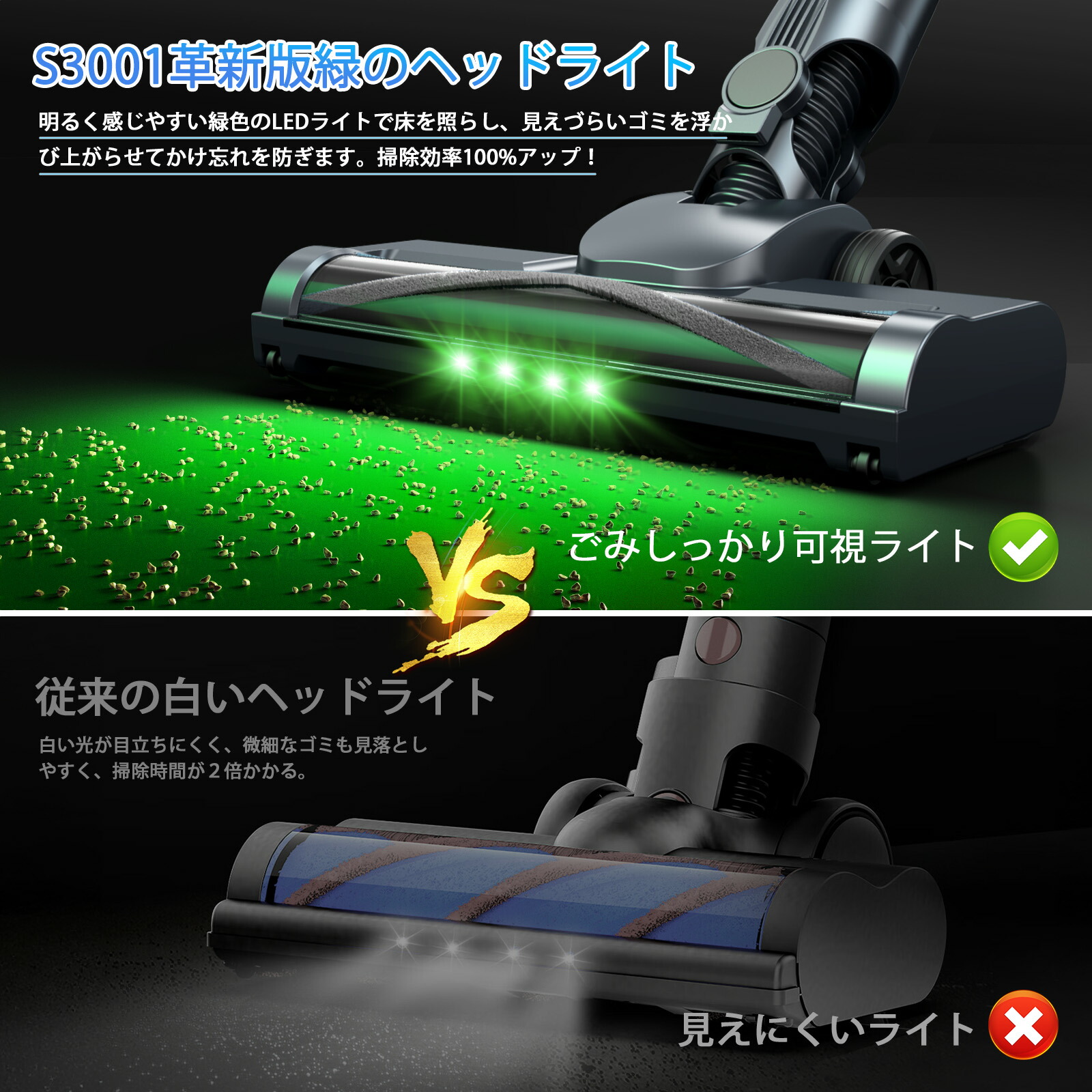 掃除機【楽天12連冠達成！吸引力完全進化65Kpa超強力!革新版グリーン