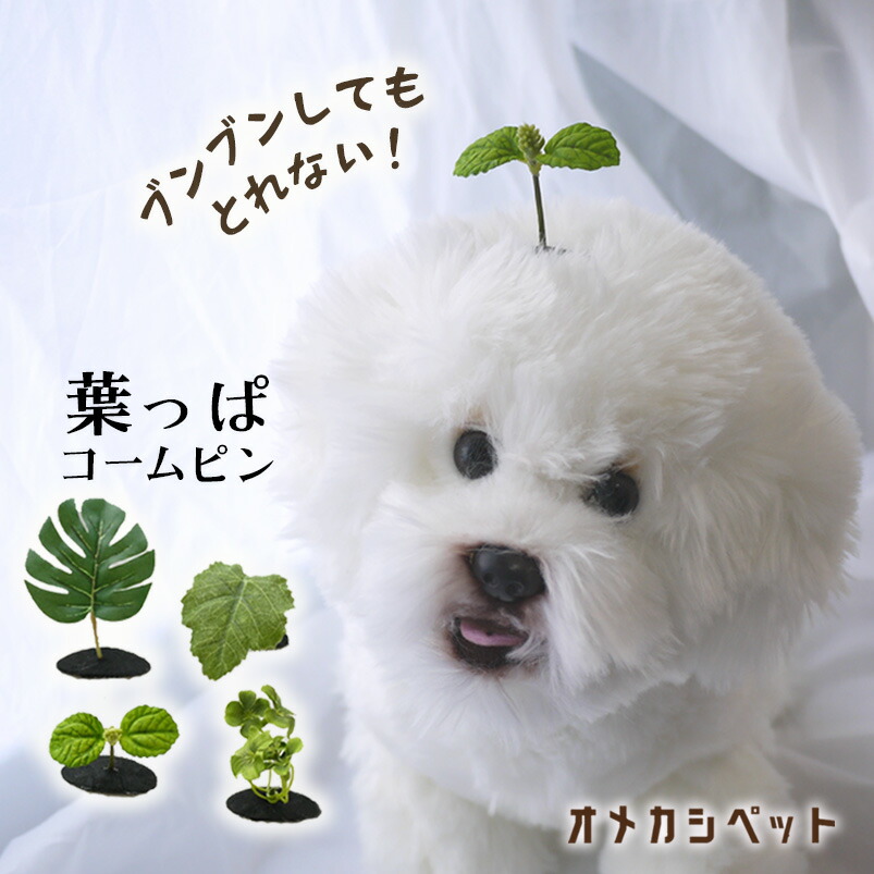 【楽天市場】犬 葉っぱ ヘアピン 花 犬服 飾り ぱっちん 全犬種 うちの子 可愛い 頭飾り トトロ ピクミン 【ブンブン取れない葉っぱの