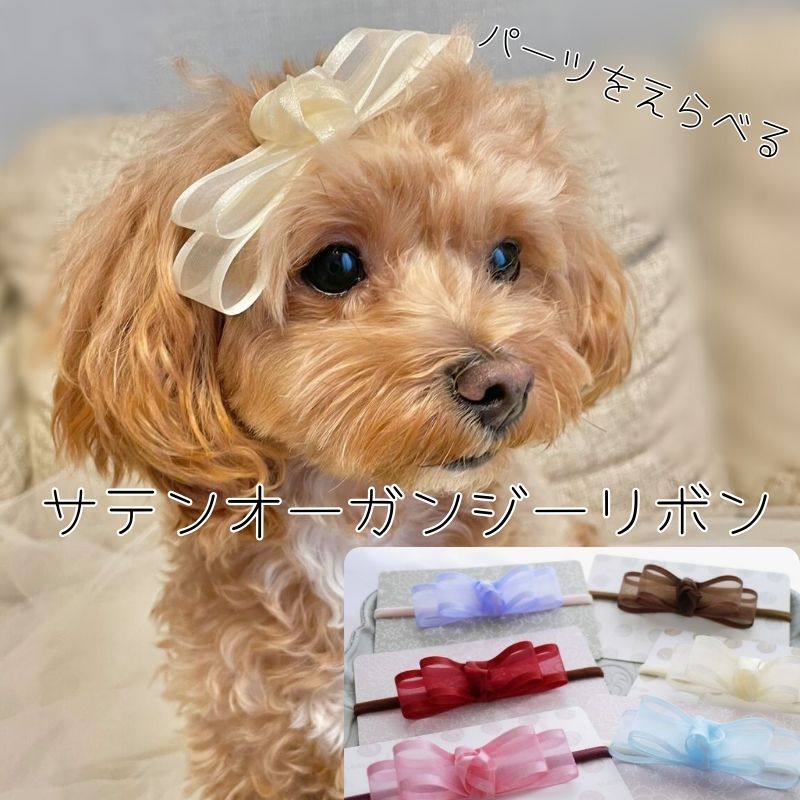楽天市場】犬 リボン アクセ オメカシ 頭 おちない 【パーツを選べる