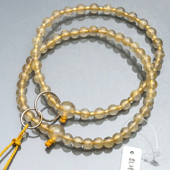 浄土宗 数珠 女性用 金線入水晶 銀輪入 八寸 数珠袋付 【送料無料】【じゅず 念珠 京念珠 通販 京都 購入 タイガーアイ 略式数珠 天然石 念誦 頭房 どこで 買う じゅず 贈り物 法事 葬式 葬儀 法要 通夜 送料無料 】|数珠の製造直販店 念珠堂