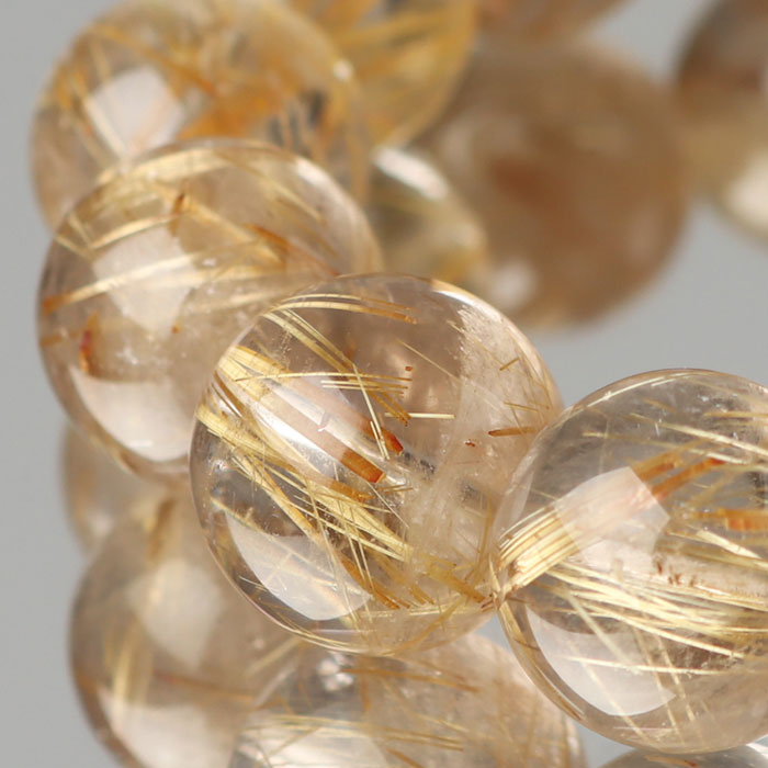 楽天市場】ラビットファー ルチルクォーツ ブレスレット 約15mm