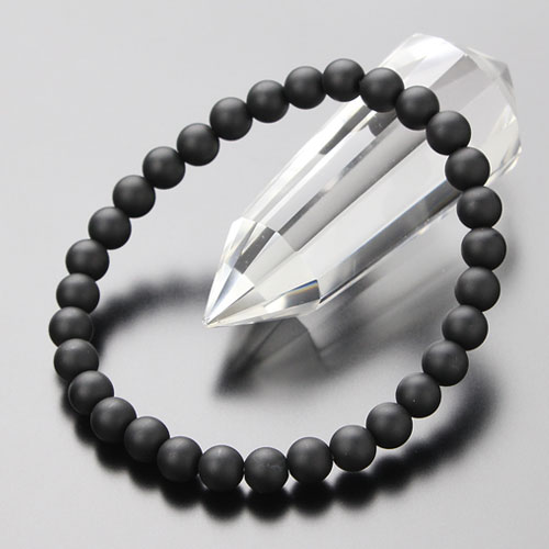天然ブラックオニキス＆ホワイトムーンストーン ブレスレット｜守護・安定・直感 天然ブラックオニキス＆ホワイトムーンストーン ブレスレット