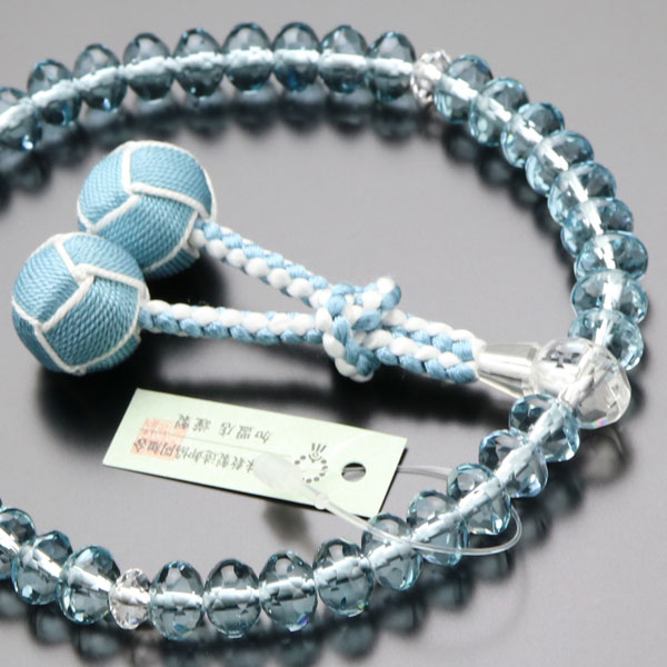 【現品お届け！】数珠 女性用 スターシェイプ ブルークォーツ スターシェイプ 本水晶 正絹2色梵天房【略式数珠 京念珠 京都 青水晶 水晶 4月の誕生石 宗派共通 高級数珠 高級品 葬儀 法要 贈り物 ブルー 青 マイ数珠 JIM 2000200601449】【数珠袋付き】【送料無料】 35,750円