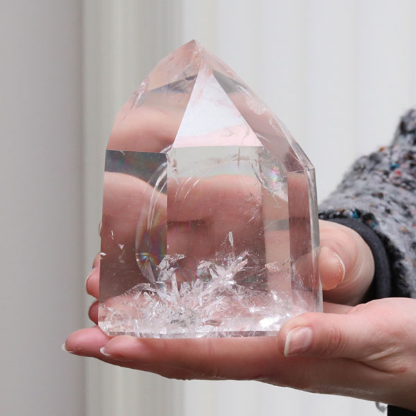 約:80mmAAA級天然レインボー水晶丸玉B85B1/260B06A