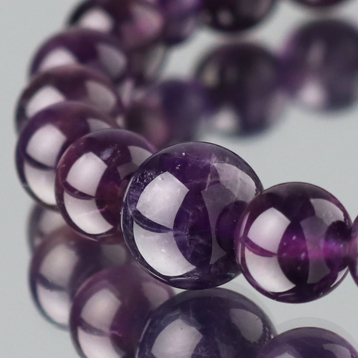 楽天市場】数珠ブレスレット 約8ミリ 4A カット紫水晶【腕輪念珠