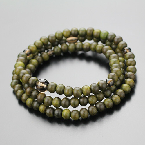 新品未使用　本印度翡翠　数珠　天然石 女性用のお数珠 インド翡翠 日蓮宗 8寸法華 共仕立て 限定品の