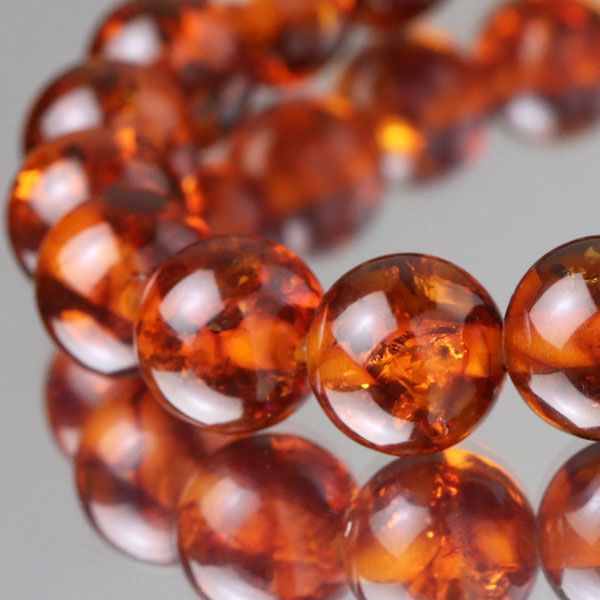 楽天市場】琥珀 ブレスレット 約8mm ストレート