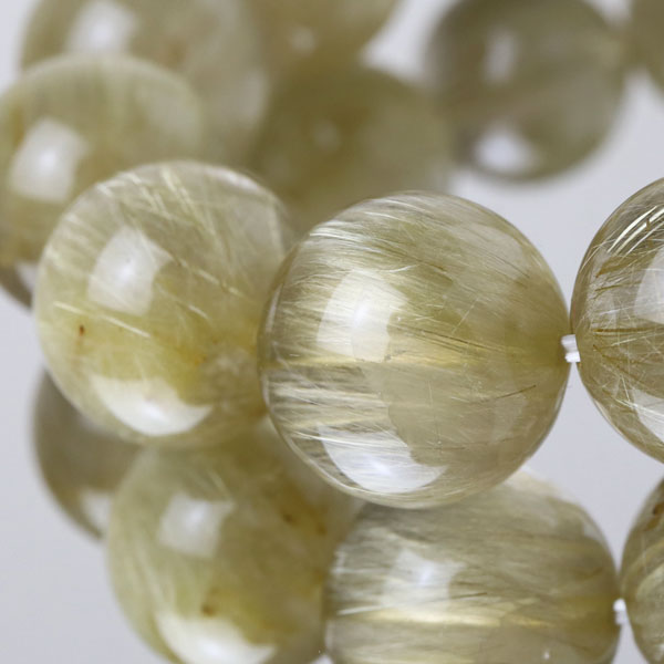 楽天市場】ラビットヘアルチルクォーツAAA 石径約12.7-13.7mm 約