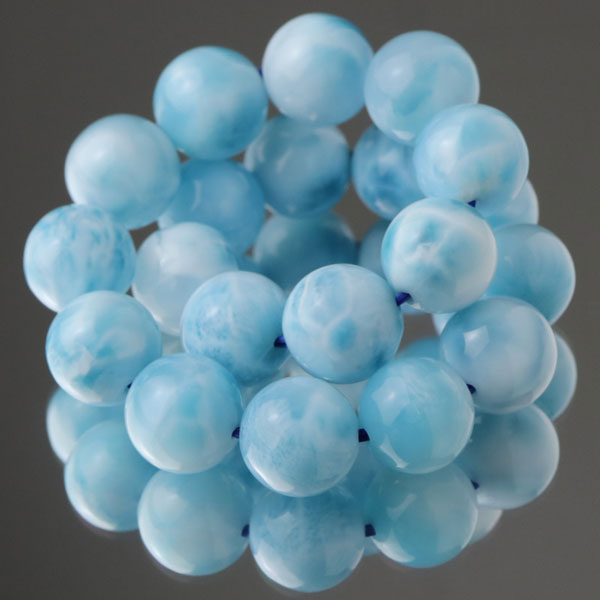 楽天市場】ラリマー ブレスレット 約9mm ストレート【ブルー