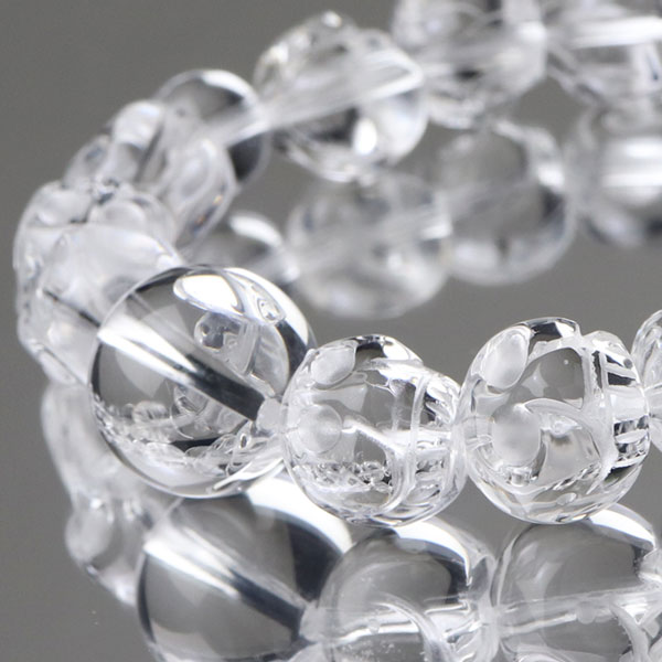 楽天市場】数珠ブレスレット 髑髏彫り 柘植 ボサ付 【スカル