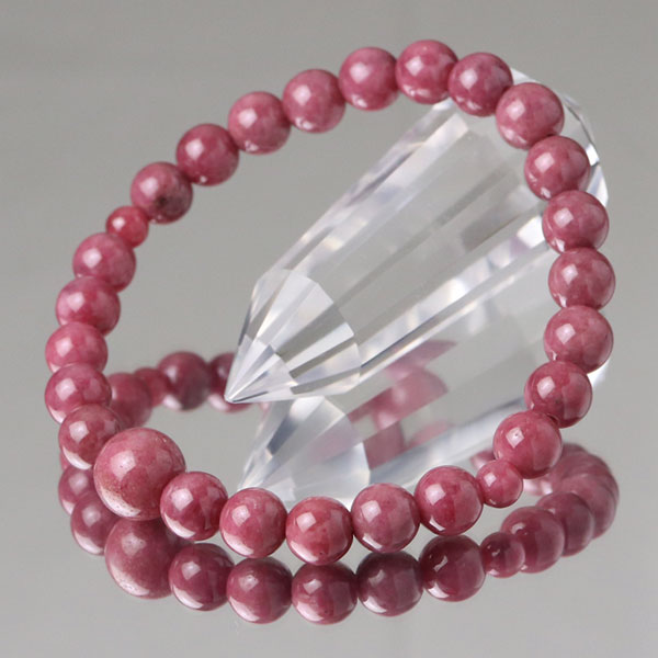 楽天市場】数珠ブレスレット 約7×8ミリ 紅桜 ローズクォーツ