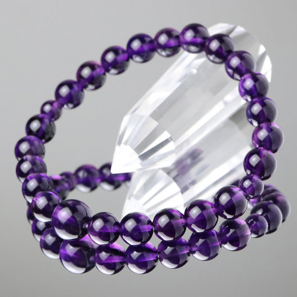 楽天市場】数珠ブレスレット 約10ミリ 紫水晶 高級桐箱【腕輪念珠