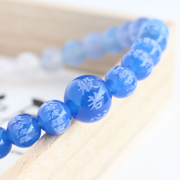 楽天市場】数珠ブレスレット 般若心経彫り 約8ミリ 緑瑪瑙【腕輪念珠