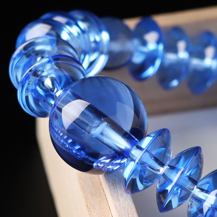 楽天市場】数珠ブレスレット スターシェイプ ブルークォーツ 桐箱入り