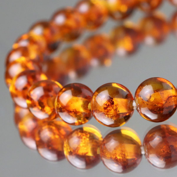 楽天市場】琥珀 ブレスレット 約10mm ストレート【パワーストーン