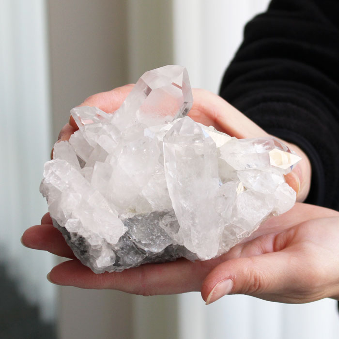 楽天市場】水晶クラスター ナチュラル ダブルポイント 約59グラム