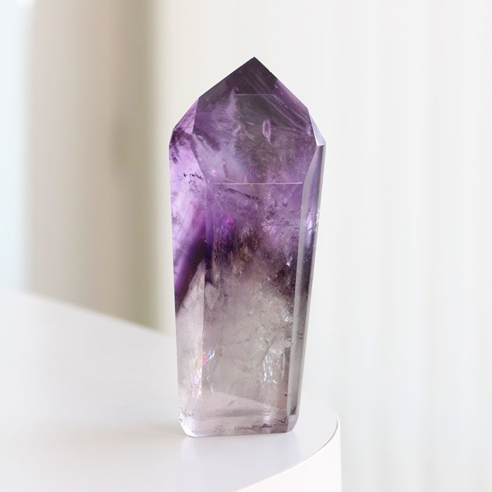 楽天市場】アメジスト ファントム ポイント 六角柱 【約209.6g