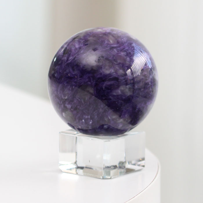 楽天市場】チャロアイト AAAA 丸玉 ロシア産【約35mm珠】 チャロアイト