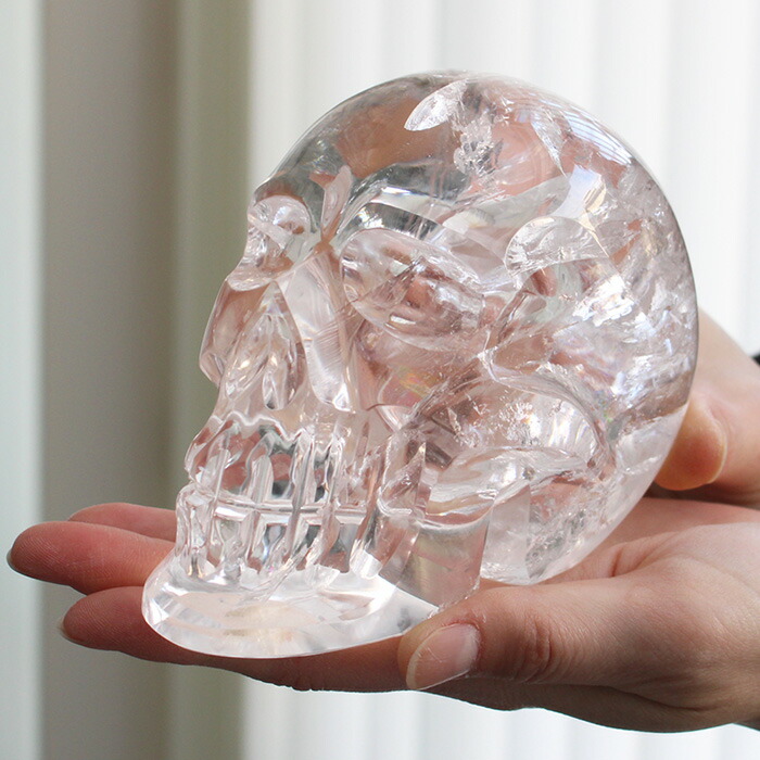 楽天市場】【現品お届け！動画あり】カービング ドクロ 天然水晶