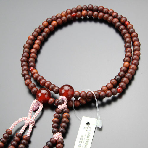 楽天市場】日蓮宗 数珠 女性用 8寸 紫檀 梵天房【本式数珠 京