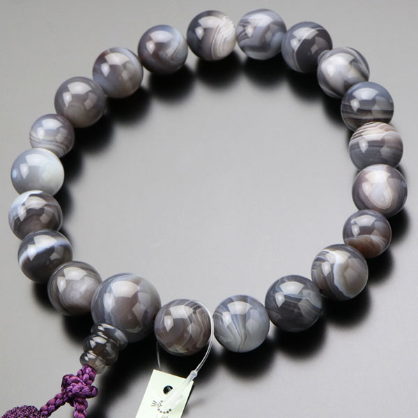 楽天市場】一点モノ 鑑別書付き 数珠 男性用 18玉 5A´ 紫水晶 正絹2色