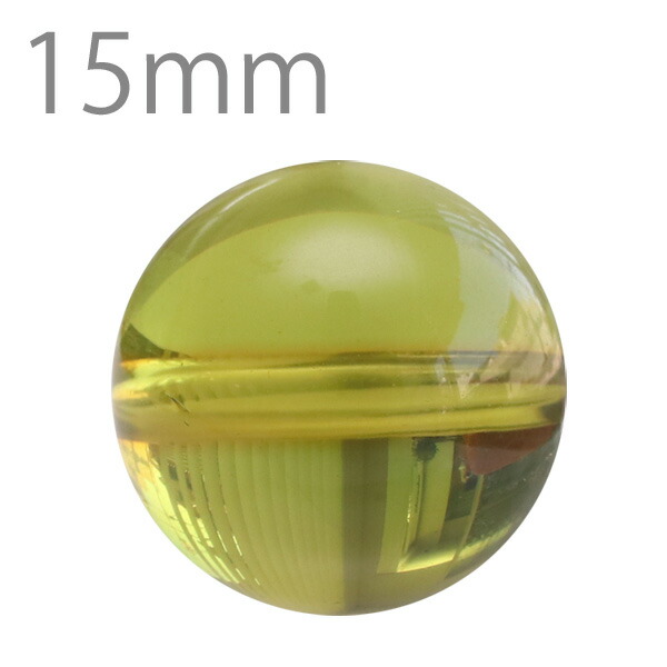 17600円 新しい到着 グリーンアンバー ラウンドビーズ 約15mm 5A¬
