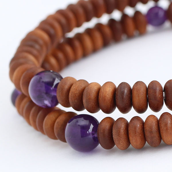 腕輪　天然木　天然石 楽天市場】数珠ブレスレット 108玉 天竺菩提樹 琥珀【腕輪念珠