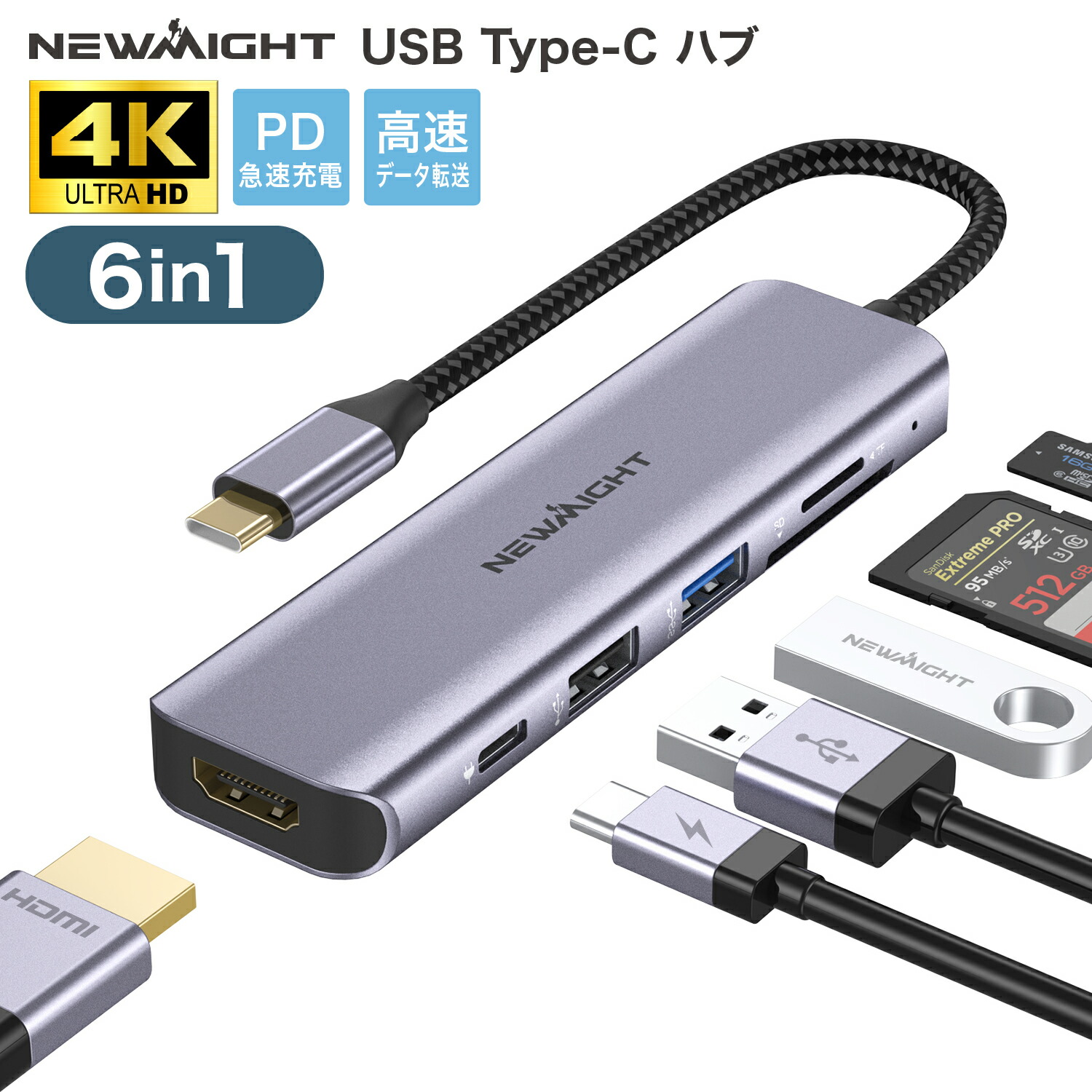楽天市場】USB Type-C ハブ 7in1 ドッキングステーション 4K HDMI USB3
