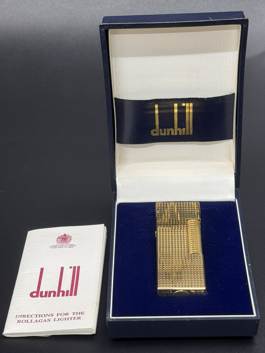 TT11305 Dunhill ダンヒル ピラミッド カット ゴールド ガスライター 超美品 着火保証｜ネオプライス