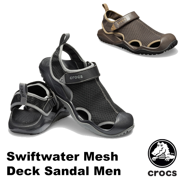 crocs swiftwater mesh deck sandals