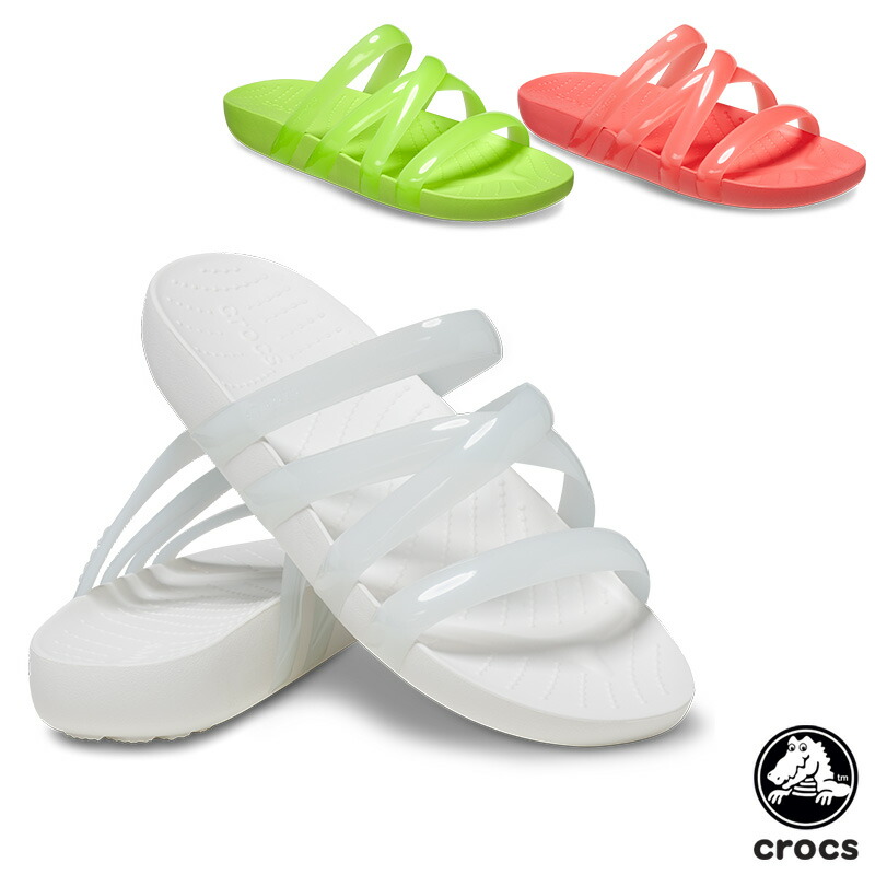 【最大100%ポイントバックキャンペーン開催中】 クロックス サンダル CROCS クロックス サンダル スプラッシュ グロッシー ストラッピー crocs splash glossy strappy レディーススライド 女性用画像