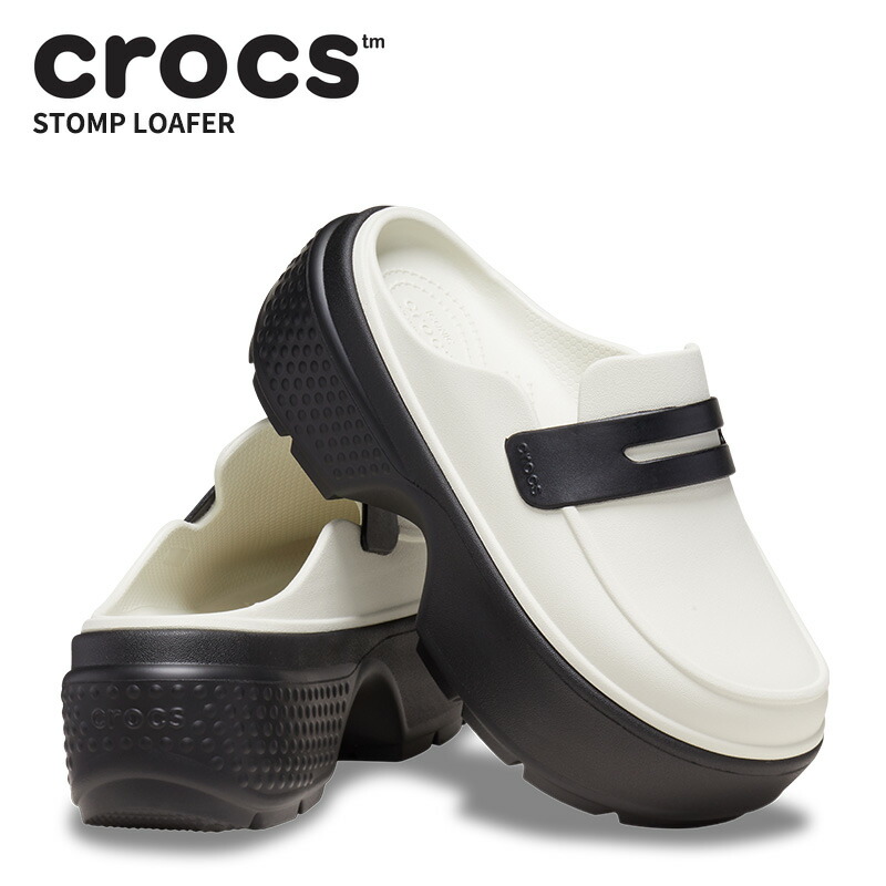 楽天市場】crocs STOMP LOAFER LINEN BLACK 209937-1hr クロックス