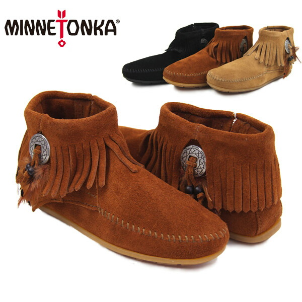 楽天市場】【アウトレット】MINNETONKA Calf Hi 3-Layer Fringe