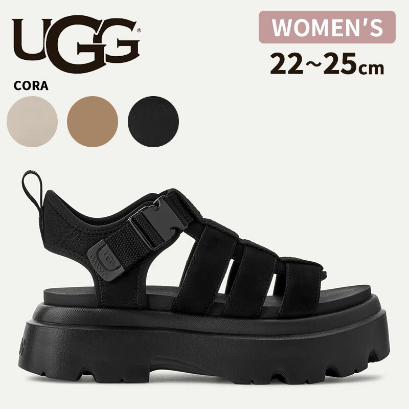 アグ グラディエーター サンダル レディース UGG コウラ Women's Cora 厚底サンダル ストラップ スエード 1152698
