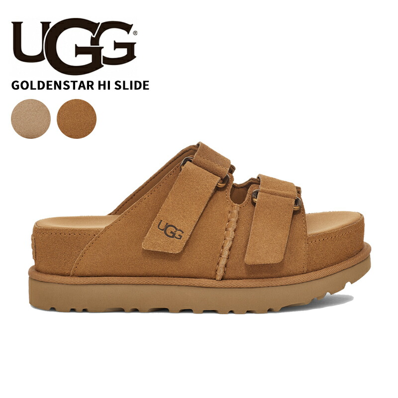楽天市場】UGG(アグ)サンダル スリッパ レザー プラットフォーム