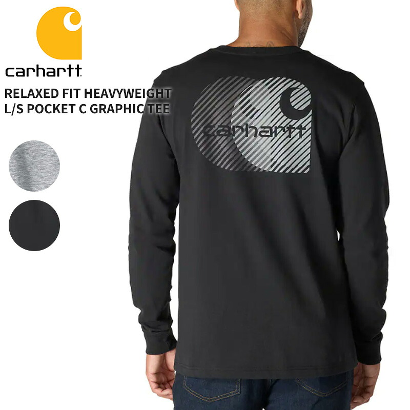 カーハート Carhartt メンズ 長袖Tシャツ ロンT Relaxed Fit Heavyweight L/S Pocket C Graphic Tee グラフィックTシャツ 107036
