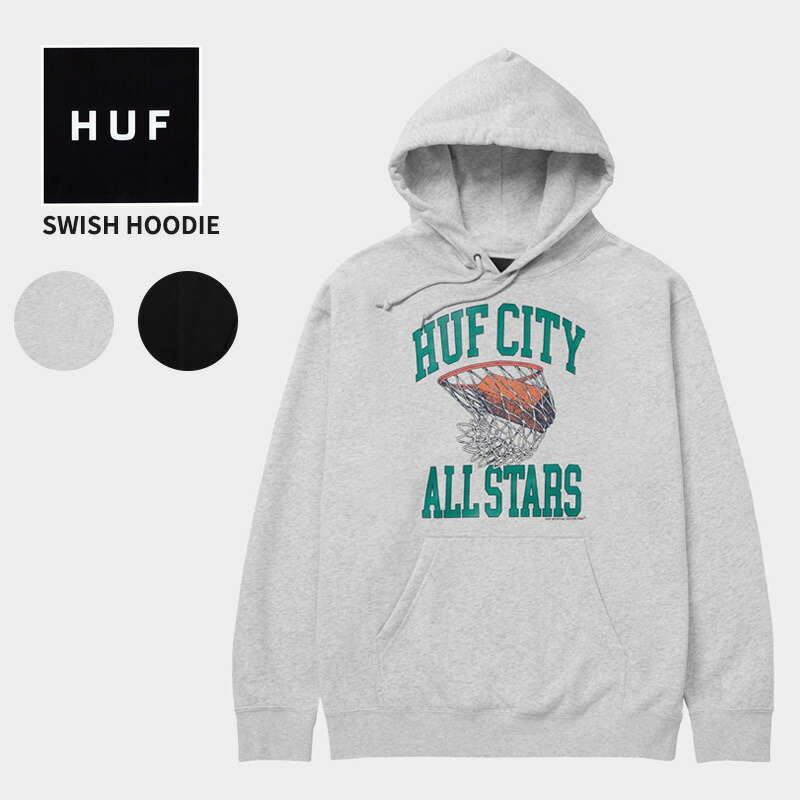 ハフ メンズ プリント パーカー HUF SWISH HOODIE トップス フーディー プルオーバー スウェットパーカー メンズ pf00652
