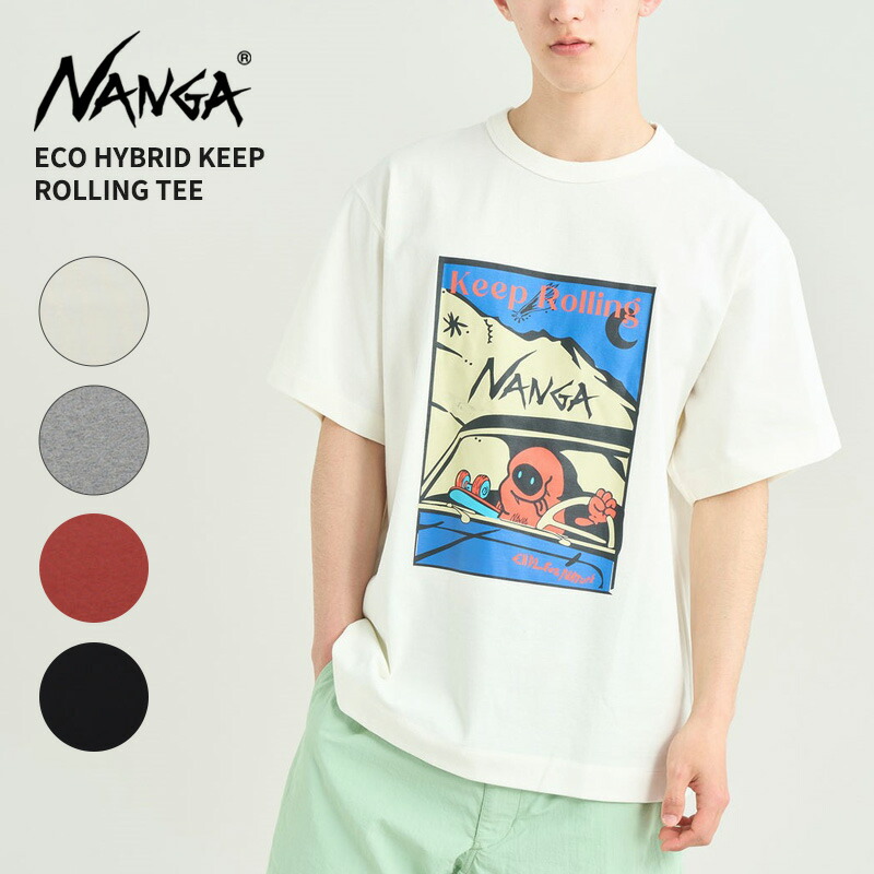 ナンガ メンズ 半袖Tシャツ レディース NANGA エコハイブリッド キープローリング Tシャツ ECO HYBRID KEEP ROLLING TEE 半袖 トップス カットソー N2610-1M037Z