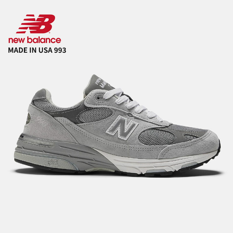ニューバランス メンズ スニーカー New Balance Made in USA 993 Grey メッシュ スエード ランニングシューズ NB-MR993GL