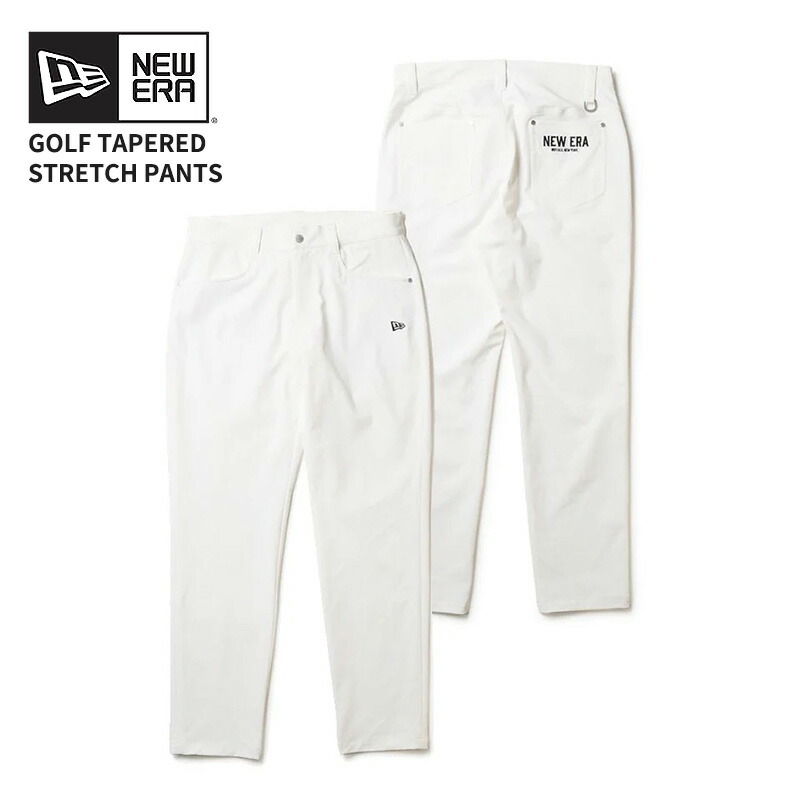 ニューエラ メンズ ゴルフウエア ストレッチパンツ NEW ERA テーパード ストレッチ パンツ オフホワイト ゴルフ パンツ ボトムス 14669842