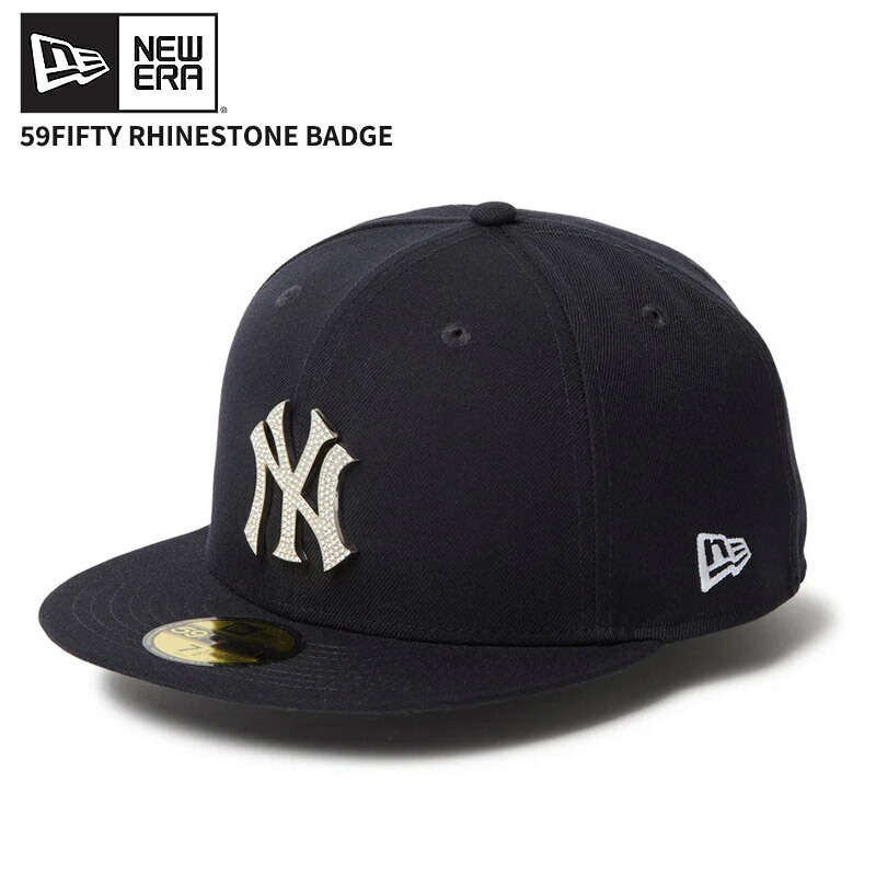 ニューエラ メンズ キャップ 帽子 NEW ERA 59FIFTY Rhinestone Badge ラインストーンバッジ ニューヨーク・ヤンキース ネイビー 帽子 アメカジ ストリート 14668127