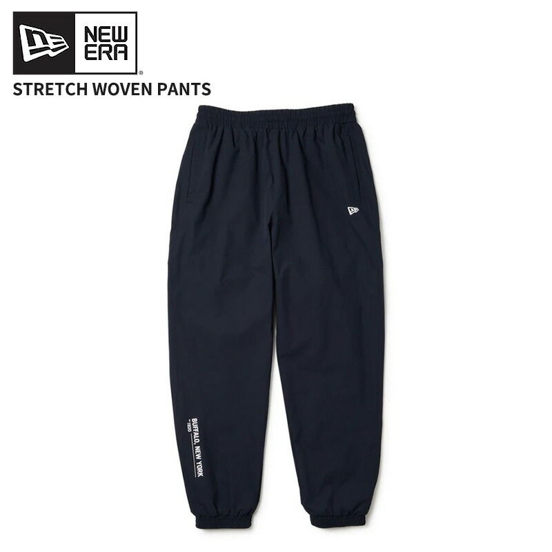 ニューエラ メンズ ストレッチパンツ ジョガーパンツ NEW ERA ストレッチ ウーブンパンツ ネイビー ジム 運動 ランニング 14674798