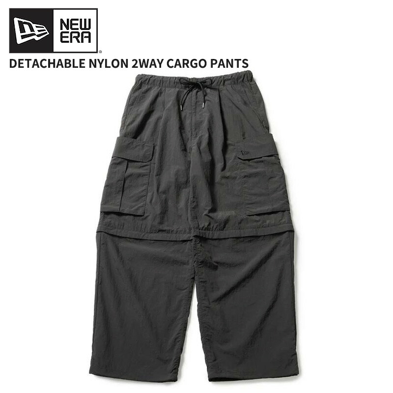 ニューエラ メンズ 高機能パンツ ワークパンツ NEW ERA デタッチャブル ナイロン 2WAY カーゴ パンツ チャコール 14856746