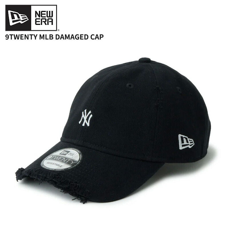 ニューエラ メンズ キャップ レディース NEW ERA 9TWENTY MLB Damaged Cap ニューヨーク・ヤンキース ブラック 14745056