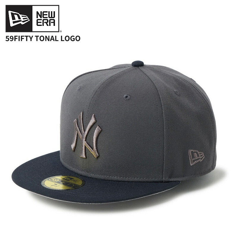 ニューエラ MLB キャップ メンズ レディース 帽子 NEW ERA 59FIFTY Tonal Logo ニューヨーク・ヤンキース ダークグラファイト/ネイビー CAP 14745145