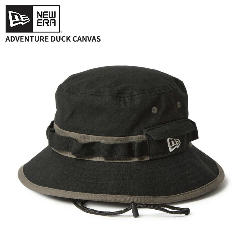 ニューエラ アウトドアハット NEW ERA アドベンチャー Duck Canvas ブラック/ダークモス 帽子 アウトドア キャンプ フェス 釣り 14774366