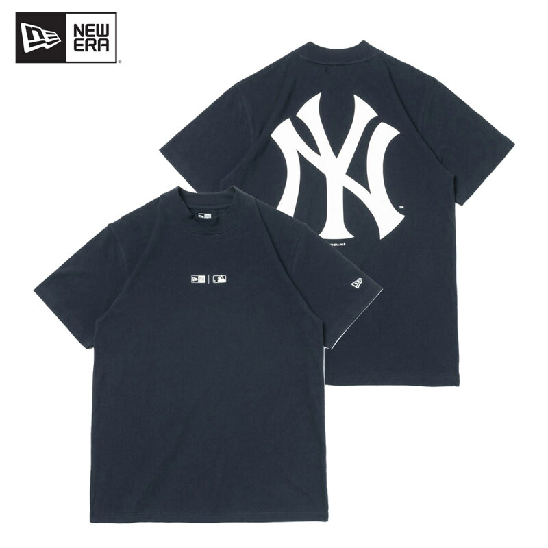 ニューエラ ゴルフ 半袖Tシャツ NEW ERA 半袖 ミッドネック New York Yankees ニューヨーク・ヤンキース Navy Tシャツ トップス 男性 13516919