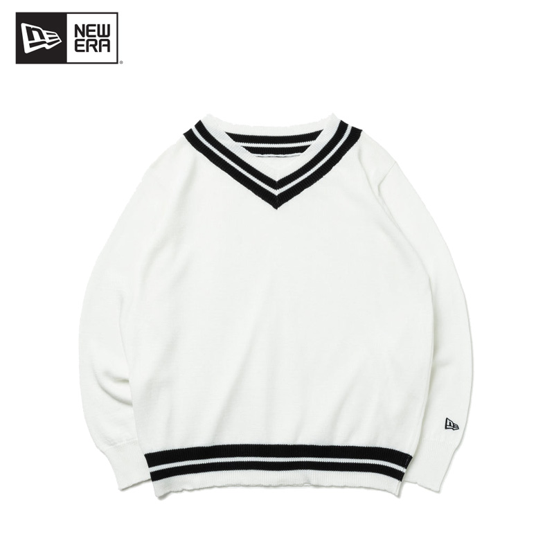 ニューエラ レディース ゴルフウエア NEW ERA ゴルフ WOMEN'S ニットセーター オフホワイト Vネック トップス 女性 レディース ニューエラ 13762644｜Neo Globe